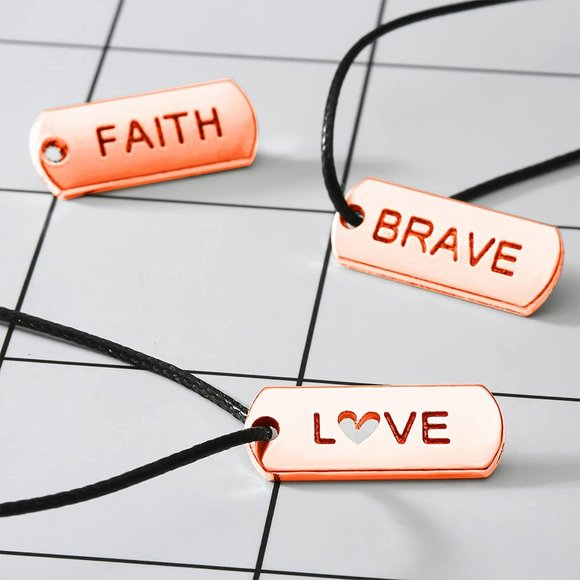 40 Pieces Word Charms Pendants Engraved Motivational Charms Pendants Jew… - Picture 3 of 12